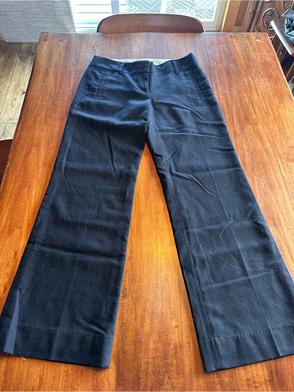 J. Crew Black and White Striped Lined CityFit Skirt Waistband